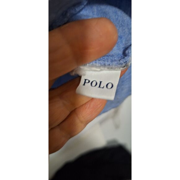 A Polo By Ralph Lauren Men's T-Shirt Blue Pony V-Neck Casual Size XL - Picture 6 of 10